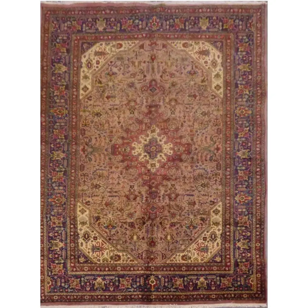 One Of The Kind Persian Tabriz Rug 10'5" x 8'8" zandirugs